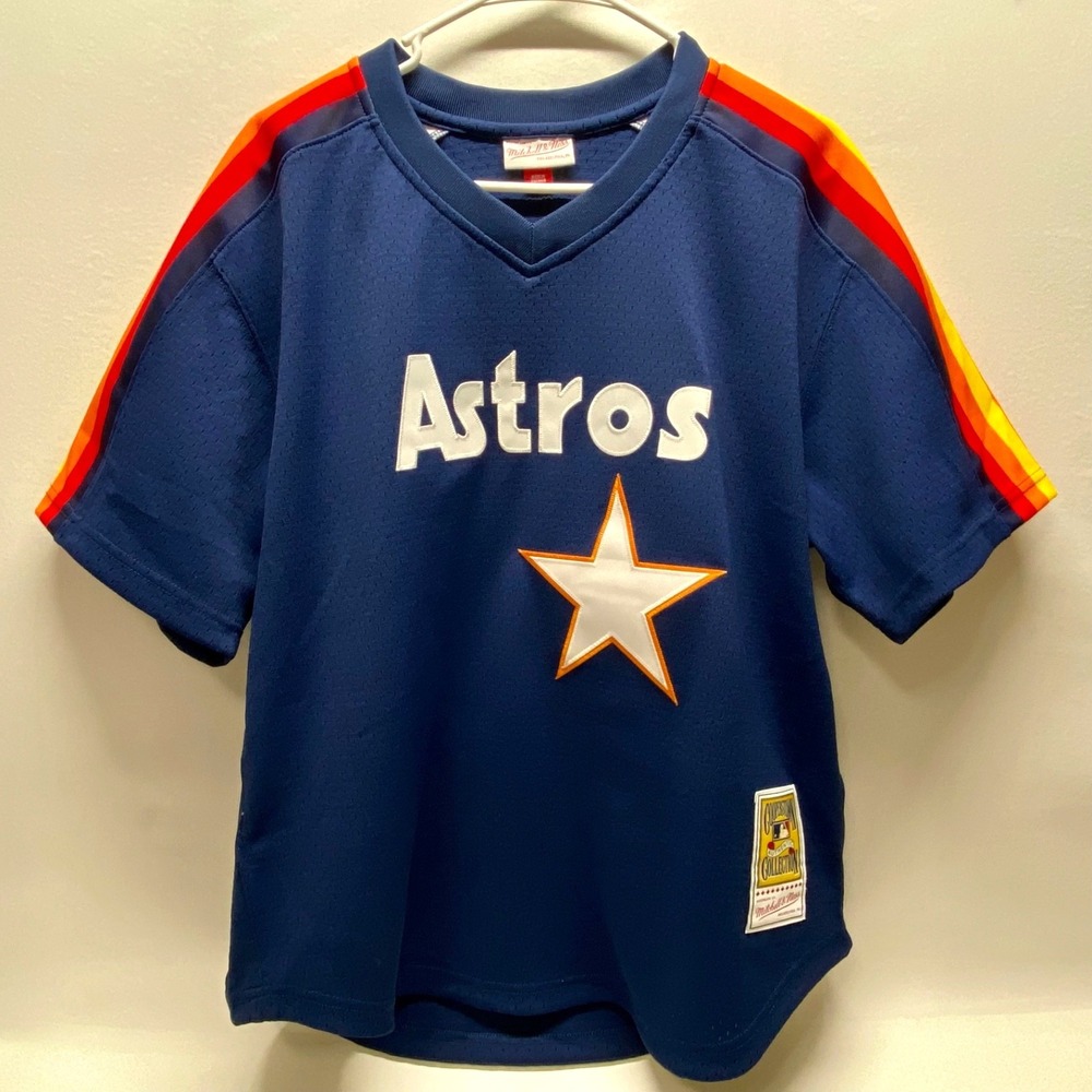 Houston Astros Nolan Ryan 34 Practice Jersey L Navy Mesh '88 MLB Authentic M & N